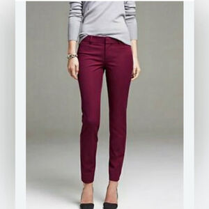 Banana republic factory the Jackson fit Women's Burgundy ankle Pants size 6P